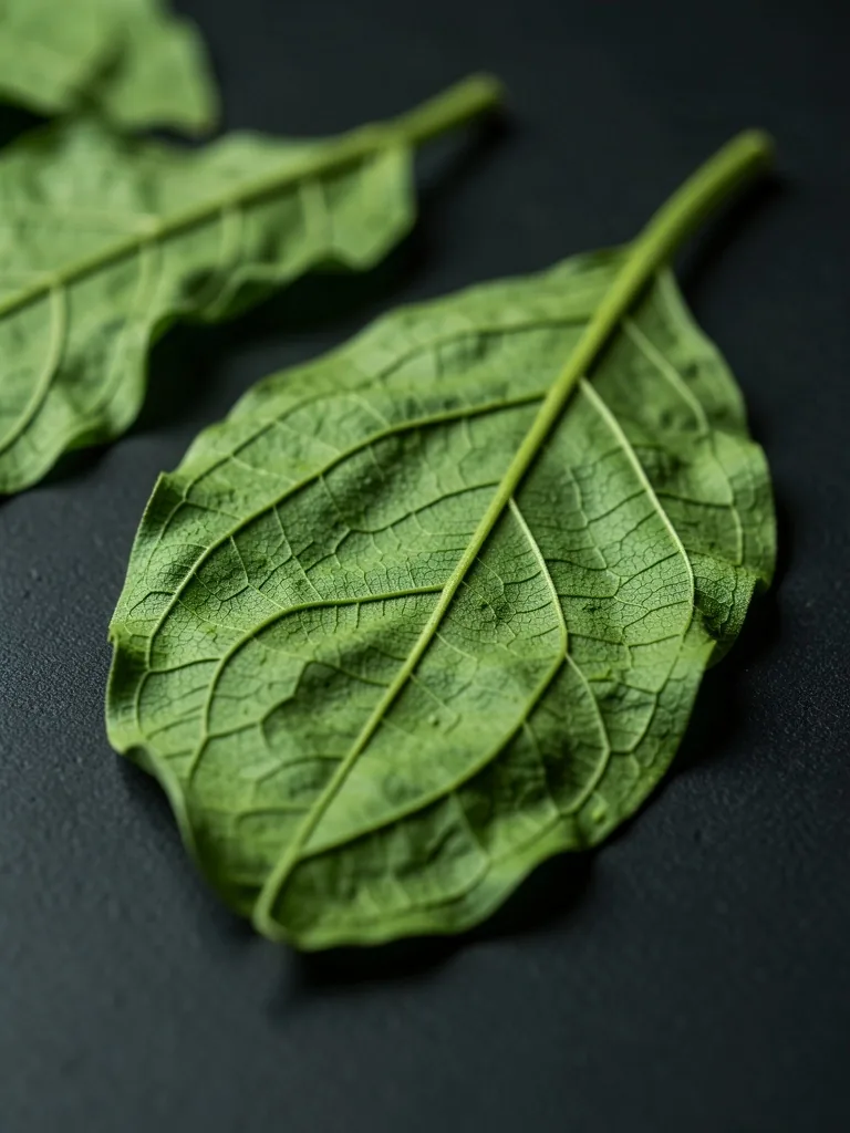 Dried botanical leaves macro detail